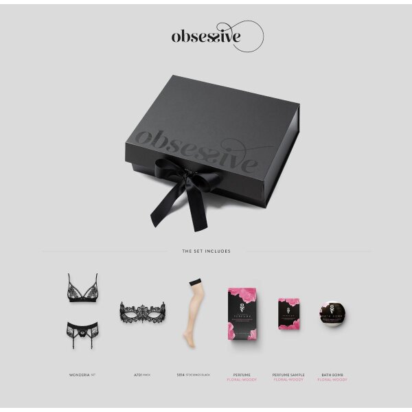Obsessive Wonderia Gift Set 6-Piece Black L-XL