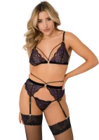 Daring Intimates 3-teiliges Set aus Spitzen-BH, Slip und...