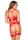 Leg Avenue 3-teiliges BH-Set aus gepunktetem Netzstoff Rot One Size