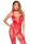 Leg Avenue Dotted Mesh Crotchless Bodystocking Red One Size