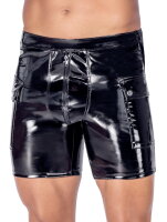 Black Level Vinyl Shorts Black S