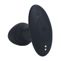 Levelz Vibrating & rotierender gerippter Silikon Analplug