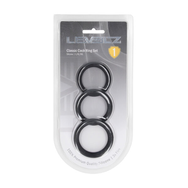 Levelz Classic Silicone Penis Ring Set of 3