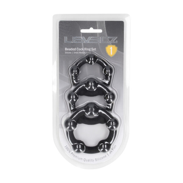 Levelz Beaded Silicone Cock Ring Set