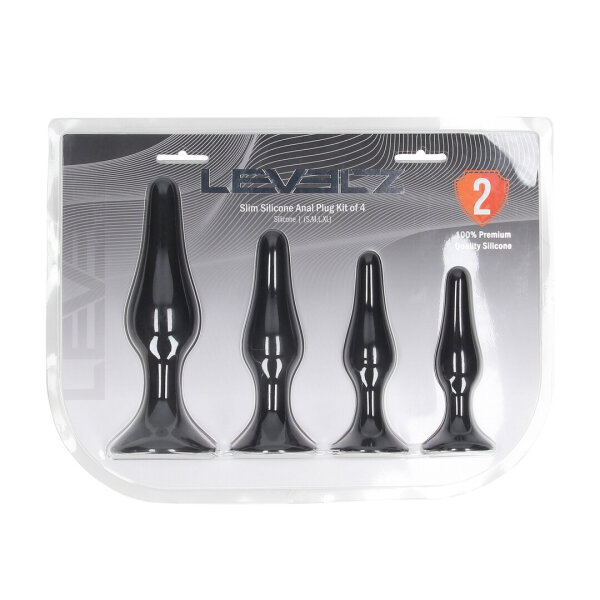 Levelz Slim Silicone Anal Plug Set of 4