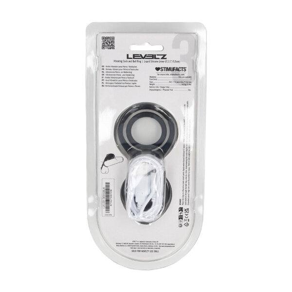 Levelz Vibrating Cock and Ball Ring with Winged Stimulator