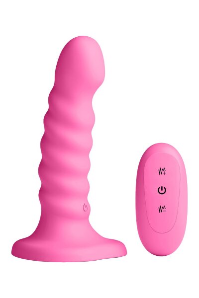 NS Novelties Colours Ribbed Vibrating Dildo