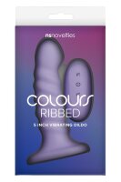 NS Novelties Colours Ribbed Vibrating Dildo