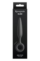 NS Novelties analplug schlank mit fingerring schwarz