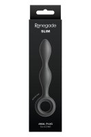 NS Novelties analplug schlank mit fingerring schwarz