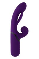 Evolved Pleasure Puff vibrator with clitoral stimulation purple