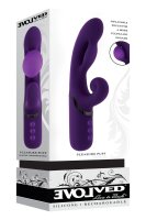 Evolved Pleasure Puff vibrator with clitoral stimulation purple