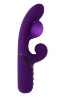 Evolved Pleasure Puff vibrator with clitoral stimulation purple