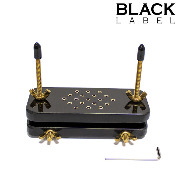 Black Label Acrylic Ball Butcher mit Spikes Schwarz Gold