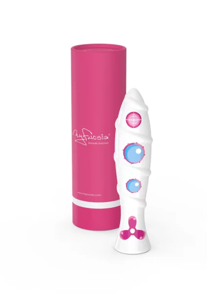 My Fucsia White Submarine Handgefertigter Porzellan Dildo Mehrfarbig 21 cm