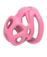 CockLock Rosa Keuschheitskäfig aus Kunstharz mit...