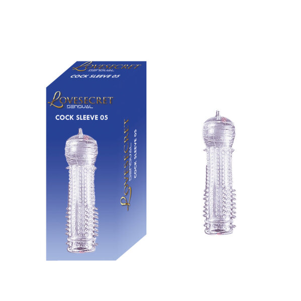 Lovesecret Sensual Cock Sleeve 05 Clear Penis Sleeve Ribbed Length 12,5 cm