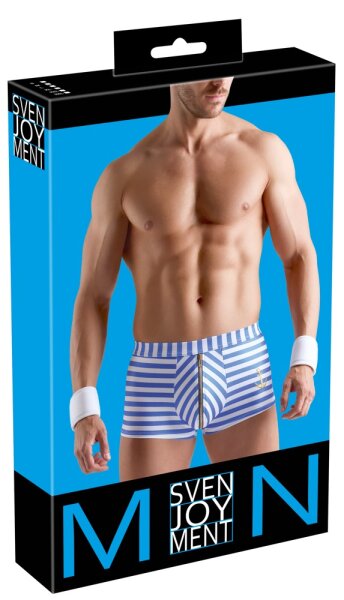 Svenjoyment Striped Pants with Wrist Cuffs Blue White 3XL