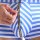 Svenjoyment Striped Pants with Wrist Cuffs Blue White 3XL