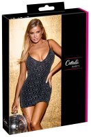 Cottelli Collection Glitzer-Minikleid Zickzack Schwarz S