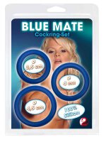 3 blue silicone rings
