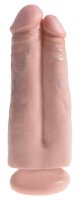 King Cock Two Cocks Flesh 18cm