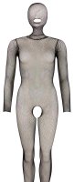 Catsuit mit Maske Netz offen S - L