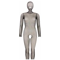 Catsuit mit Maske Netz offen S - L