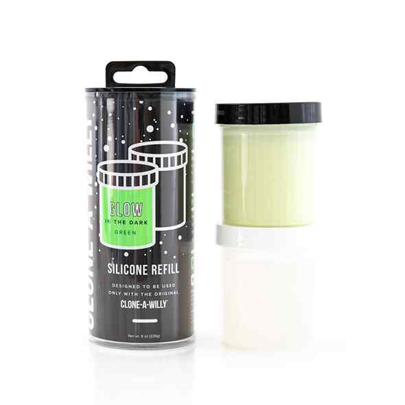 Clone-A-Willy - Refill Glow in the Dark Green Silicone 226 g