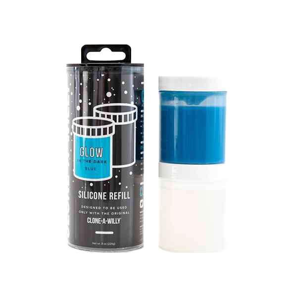 Clone-A-Willy - Refill Glow in the Dark Blue Silicone 226 g