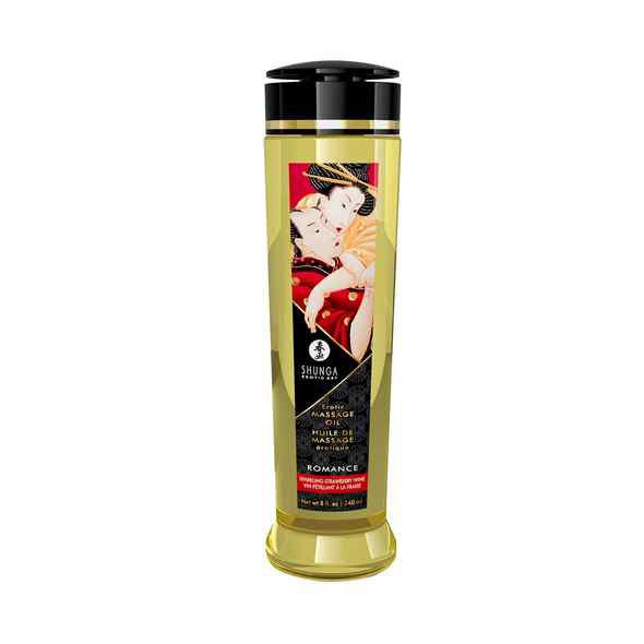 Shunga Massage Oil Romance Strawberries & Champagne