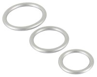 Metallic Silicone Cock Ring Set