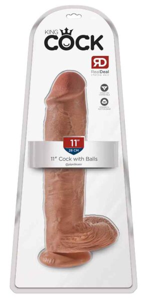 King Cock - with Balls Tan 28 cm