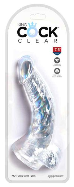 King Cock - Clear Cock with Balls 22cm