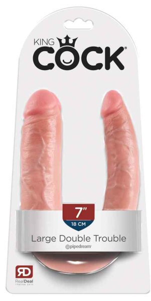 King Cock Double Trouble Flesh 7 Zoll