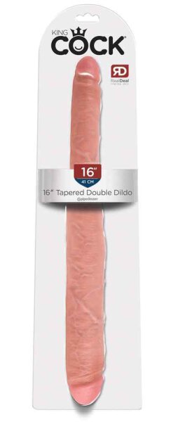 King Cock 16" Tapered Double Dildo Flesh