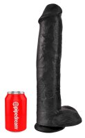 King Cock - with Balls Dark 38 cm