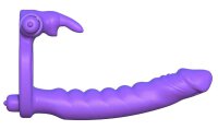 Fantasy C-Ringz Silicone Double Penetrator Rabbit