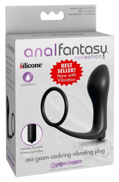 Anal Fantasy Ass-Gasm Cockring Vibrating Plug