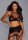Seamless Bralette & Garter Skirt Set Black One Size