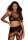 Seamless Bralette & Garter Skirt Set Black One Size