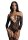 Criss Cross Neck Bodystocking - Black One Size