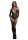 Criss Cross Neck Bodystocking - Black One Size