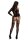 Criss Cross Neck Bodystocking - Black One Size