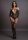 Criss Cross Neck Bodystocking - Black One Size