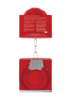 Pleasure Handcuffs Furry - Red