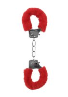 Pleasure Handcuffs Furry - Red