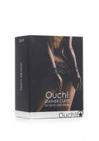 Ouch! - Leder Handschellen - schwarz - Bondage Toys - Fetish