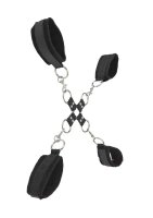 Ouch! - Velcro Hand und Fuss-Fesseln - schwarz - Bondage Toys -