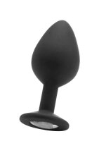 Large Diamond Butt Plug - Black